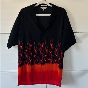 Guy Fieri Flame Button Up Shirt